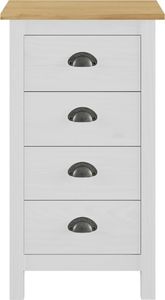vidaXL Komoda Hill Range, biała, 46x35x80 cm, lita sosna 4