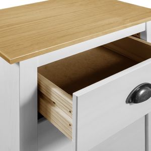 vidaXL Komoda Hill Range, biała, 46x35x80 cm, lita sosna 5