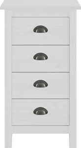 vidaXL Komoda Hill Range, biała, 46x35x80 cm, lita sosna 4