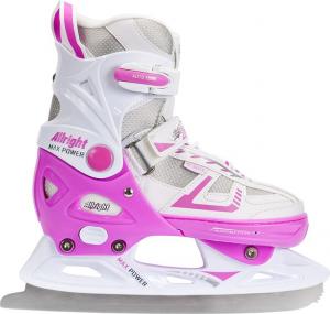 Allright Łyżwy figurowe 2w1 Max Power biało-różowe r. 40-43 (SKŁFMSMP43) 2