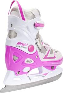 Allright Łyżwy figurowe 2w1 Max Power biało-różowe r. 40-43 (SKŁFMSMP43) 3