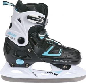 Allright Łyżwy hokejowe 2w1 Max Power czarno-białe r. 33-36 (SKŁHMSMP36) 2