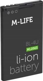 Bateria M-Life BATERIA M-LIFE BL4U Nokia 500 301 E66 8800 1900mAh 1