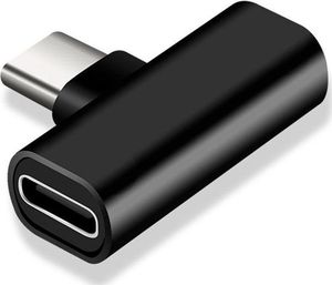 Adapter USB Eleosklep Spliter Adapter USB-C 2w1 Ładowanie i słuchawki w jednym - Czarny \ USB-C Męski 1