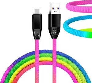 Kabel USB Eleosklep Kabel USB-C QUICK CHARGE SZYBKI KOLOROWY 107 cm 1