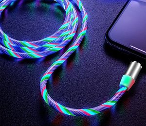 Kabel USB Eleosklep Kabel Magnetyczny 3w1 świecący Iphone Micro USB C 11