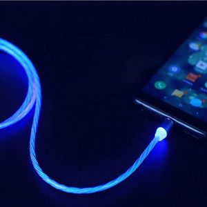 Kabel USB Eleosklep Kabel Magnetyczny 3w1 świecący Iphone Micro USB C 7