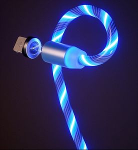 Kabel USB Eleosklep Kabel Magnetyczny 3w1 świecący Iphone Micro USB C 8