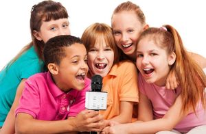 Mikrofon Eleosklep Mikrofon karaoke dla dzieci z głośnikiem bezprzewodowy 12