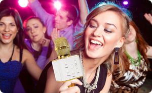 Mikrofon Eleosklep Mikrofon karaoke dla dzieci z głośnikiem bezprzewodowy 13