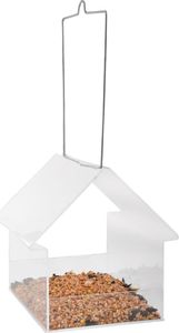 Esschert Design Esschert Design Wiszący karmnik dla ptaków w kształcie domku, akrylowy 1