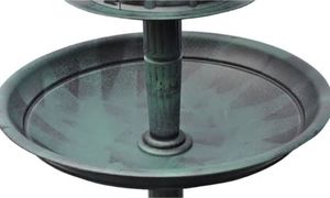 vidaXL Basenik/karmnik dla ptaków z lampą solarną 4