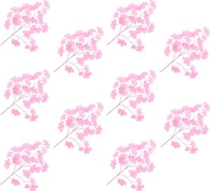 vidaXL Sztuczny miłorząb, 10 szt., różowy, 65 cm 1