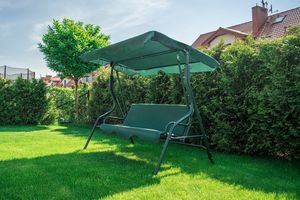 Funfit Huśtawka ogrodowa Relax dla 3 osób - zielona uniwersalny 5