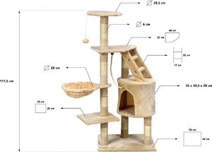 Funfit Drapak dla kota 5 poziomów uniwersalny (1607) 11