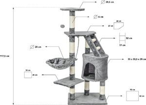 Funfit Drapak dla kota 5 poziomów (1606) 11