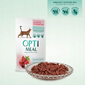 Optimeal Saseszetka cielęcina w sosie żurawinowym 85 g 2