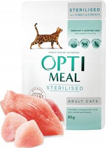 Optimeal OPTIMEAL dla sterylizowanych kotów - indyk 85 g 1