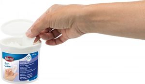 Trixie Nakładki płatki do czyszczenia uszu psa kota 50szt uniwersalny 4