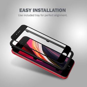 Crong Crong 3D Armour Glass Szkło hartowane 9H na cały ekran iPhone SE 2020 / 8 / 7 + ramka instalacyjna uniwersalny 2