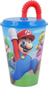 Forcetop Super Mario - Kubek ze słomką 430 ml uniwersalny 1