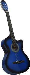 vidaXL Gitara akustyczna z wycięciem, 6 strun i equalizer, niebieska 1