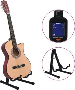 vidaXL 12-cz. zestaw z gitarą akustyczną z wycięciem, 6 strun, 38 3