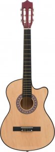 vidaXL 12-cz. zestaw z gitarą akustyczną z wycięciem, 6 strun, 38 7