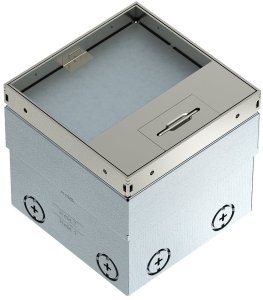 Bettermann Puszka podłogowa kompletna 2x gniazda M45 VDE NF 16A UDHOME2 GV15N pokrywa do wypełnienia 7368330 2