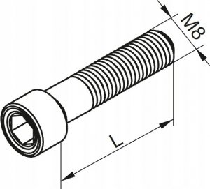 Baks Śruba stal kwasoodporna SAM8x30E do BUF35 PUF 898531 / 898530 2
