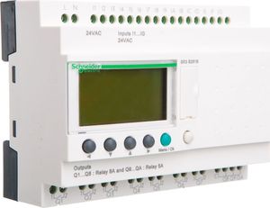 Schneider Electric Przekaźnik inteligentny modułowy Zelio Logic - 24 we/wy - 24 V AC - zegar - wyświetlacz SR3B261B 1