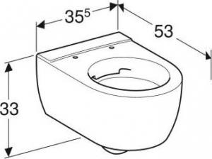 Miska WC Koło Pure Oval, zestaw wisząca Rimfree z deska (L39123000) 3