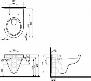 Miska WC Koło Nova Pro z deską wolnoopadającą CLAGE Samar Slim (ZE0285) 2
