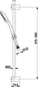Zestaw prysznicowy KFA Neon przesuwny chrom (841-366-00) 2