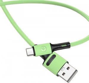 Kabel USB Usams USB-A - USB-C 1 m Zielony (69875-uniw) 1