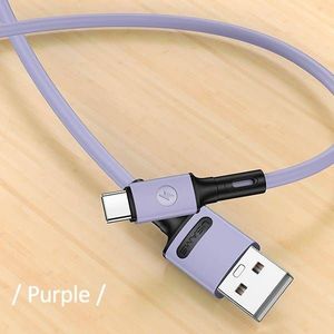 Kabel USB Usams USB-A - USB-C 1 m Fioletowy (69874-uniw) 3