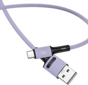 Kabel USB Usams USB-A - USB-C 1 m Fioletowy (69874-uniw) 1