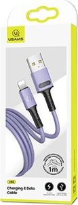 Kabel USB Usams USB-A - Lightning 1 m Fioletowy (69866-uniw) 2