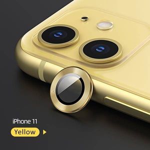 Usams USAMS Camera Lens Glass iPhone 11 metal ring żółty/yellow BH572JTT06 (US-BH572) 2