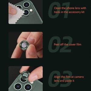Usams USAMS Camera Lens Glass iPhone 11 metal ring zielony/green BH572JTT05 (US-BH572) 7