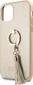 Guess Guess GUHCN61RSSABE iPhone 11 beige/beżowy hard case Saffiano with ring stand uniwersalny 3
