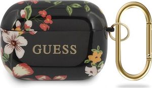 Guess Etui ochronne GUACAPTPUBKFL04 N.4 Flower Collection do AirPods Pro czarno-czerwone 1