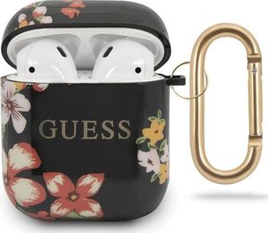 Guess Etui ochronne GUACA2TPUBKFL04 N.4 Flower Collection do AirPods 1/2 czarno-czerwone 1