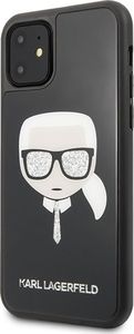 Karl Lagerfeld Karl Lagerfeld KLHCN61DLHBK iPhone 11 czarny/black Iconic Glitter Karl`s Head 2