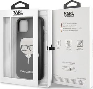 Karl Lagerfeld Karl Lagerfeld KLHCN61DLHBK iPhone 11 czarny/black Iconic Glitter Karl`s Head 7