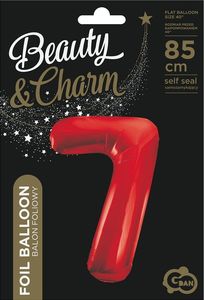 GoDan Balon foliowy Cyfra 7 czerwona, 85cm 2