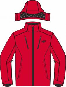 Kurtka narciarska męska 4f H4Z20-KUMN005 Czerwona r. L 2