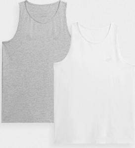 4f Koszulka męska NOSH4-TSM010 Biały+chłodny Jasny Szary Melanż r. XL 1