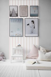 Gekkofix Folia PCV Okleina Meblowa Samoprzylepna PASY RÓŻOWE 45x50 W164 2