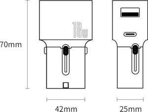 Ładowarka Baseus 1x USB-A 1x USB-C 3 A (CCTY-01) 17